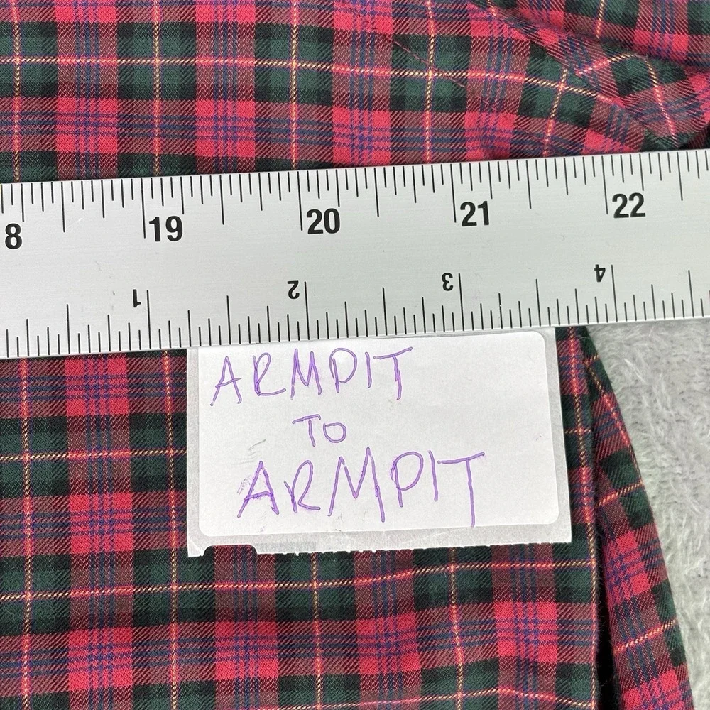 Ralph Lauren Polo Shirt Mens Medium Polo Christmas‎ Plaid Red Green Preppy